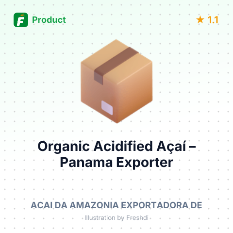 Organic Acidified Açaí – summary card, no photo uploaded yet