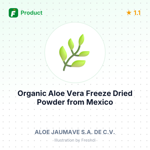 Organic Aloe Vera Freeze Dried Powder – summary card, no photo uploaded yet