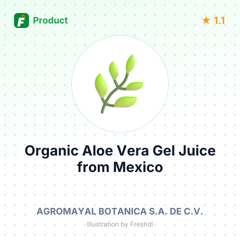 Organic Aloe Vera Gel Juice – summary card, no photo uploaded yet