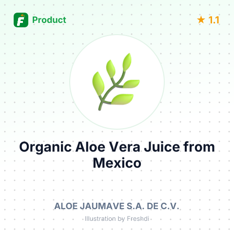 Organic Aloe Vera Juice – summary card, no photo uploaded yet