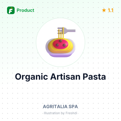 Organic Artisan Pasta – summary card, no photo uploaded yet