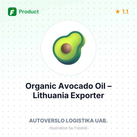 Organic Avocado Oil – summary card, no photo uploaded yet