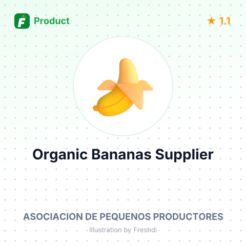 Organic Bananas – product summary card, no photo uploaded yet