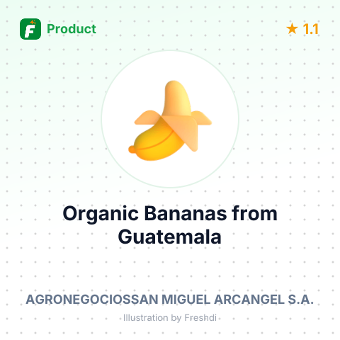 Organic Bananas – product summary card, no photo uploaded yet