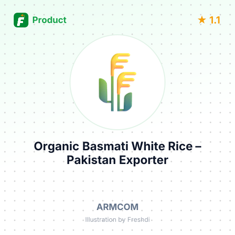Organic Basmati White Rice – product summary card, no photo uploaded yet