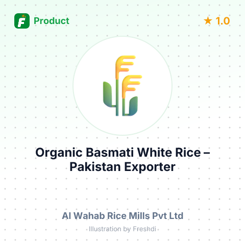 Organic Basmati White Rice – product summary card, no photo uploaded yet