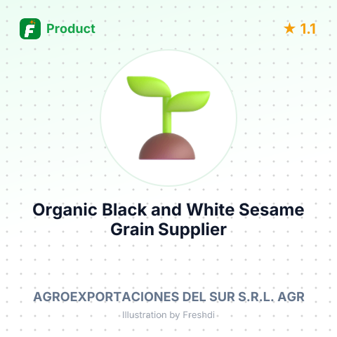 Organic Black and White Sesame Grain – product summary card, no photo uploaded yet