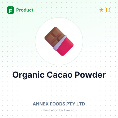 Organic Cacao Powder – summary card, no photo uploaded yet