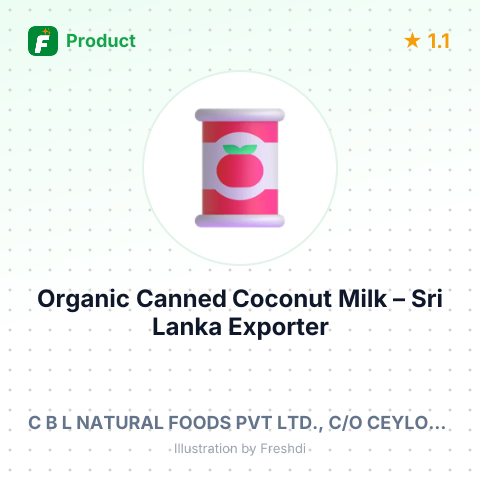 Organic Canned Coconut Milk – summary card, no photo uploaded yet