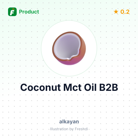 Organic Coconut MCT Oil – summary card, no photo uploaded yet