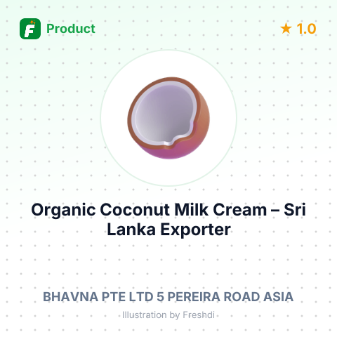 Organic Coconut Milk Cream – summary card, no photo uploaded yet
