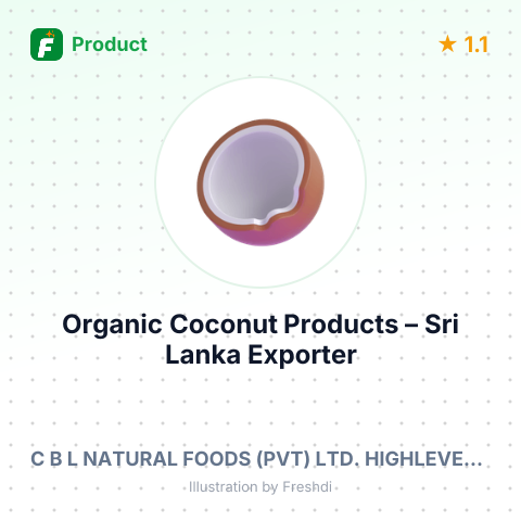 Organic Coconut Products – summary card, no photo uploaded yet