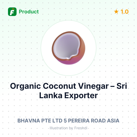 Organic Coconut Vinegar – summary card, no photo uploaded yet