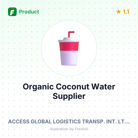 Organic Coconut Water – product summary card, no photo uploaded yet