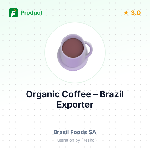 Organic Coffee – product summary card, no photo uploaded yet