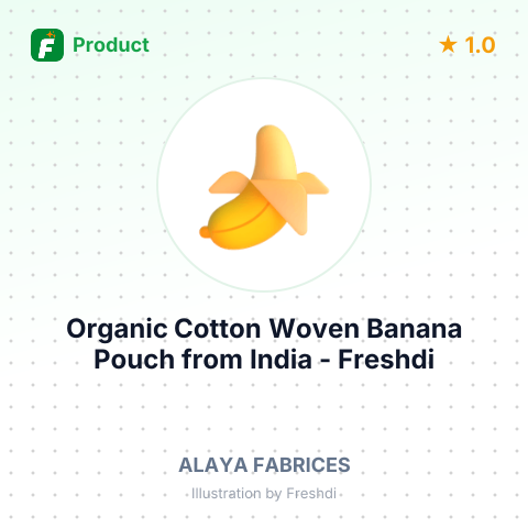 Organic Cotton Woven Banana Pouch – summary card, no photo uploaded yet