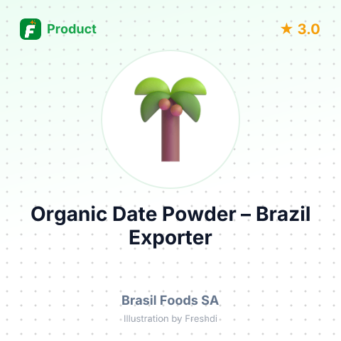 Organic Date Powder – summary card, no photo uploaded yet