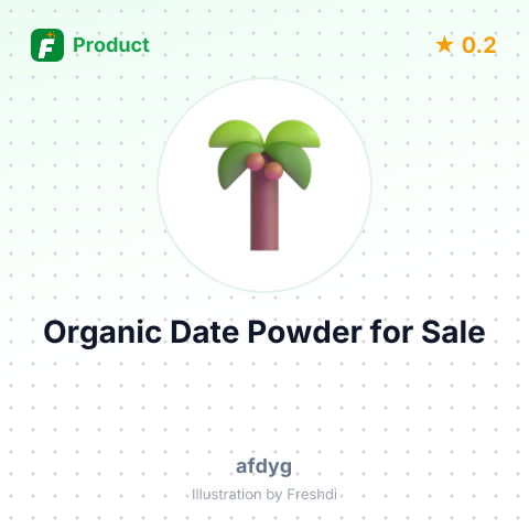 Organic Date Powder – summary card, no photo uploaded yet