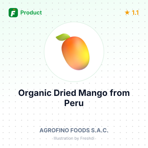 Organic Dried Mango – summary card, no photo uploaded yet