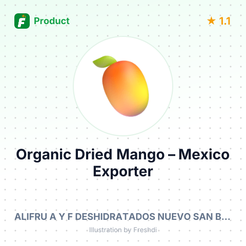 Organic Dried Mango – summary card, no photo uploaded yet