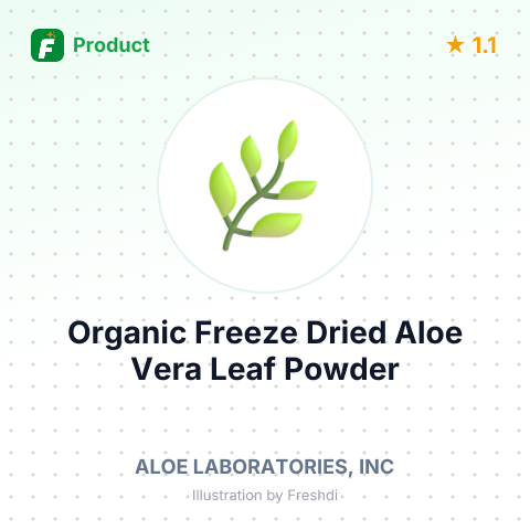 Organic Freeze Dried Aloe Vera Leaf Powder – summary card, no photo uploaded yet