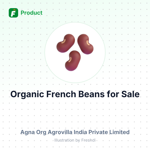 Organic French Beans – summary card, no photo uploaded yet