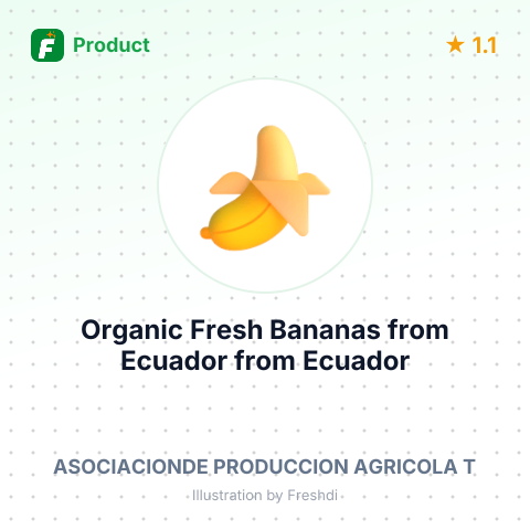 Organic Fresh Bananas from Ecuador – summary card, no photo uploaded yet