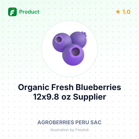 Organic Fresh Blueberries 12x9.8 oz – summary card, no photo uploaded yet