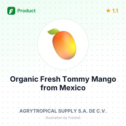 Organic Fresh Tommy Mango – summary card, no photo uploaded yet