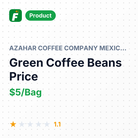 Organic Green Coffee Beans - 100% Arabica – summary card, no photo uploaded yet