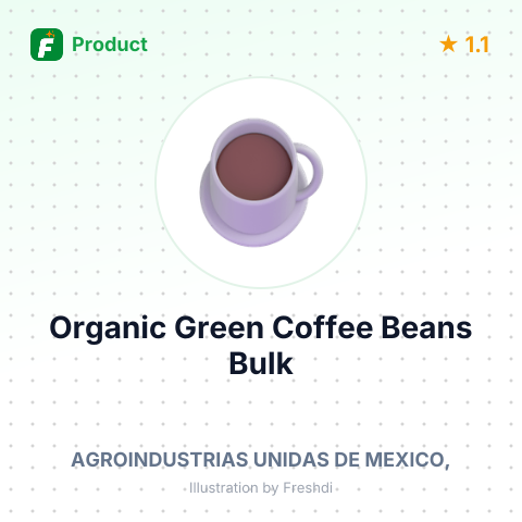 Organic Green Coffee Beans – summary card, no photo uploaded yet