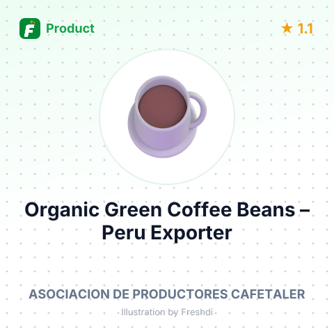 Organic Green Coffee Beans – summary card, no photo uploaded yet