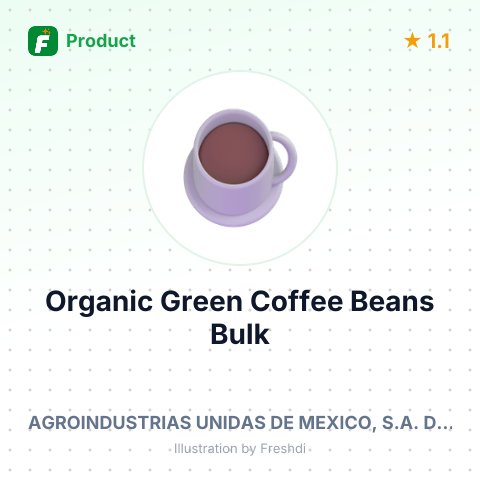 Organic Green Coffee Beans – summary card, no photo uploaded yet