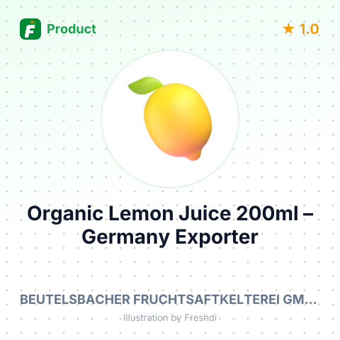 Organic Lemon Juice 200ml – summary card, no photo uploaded yet