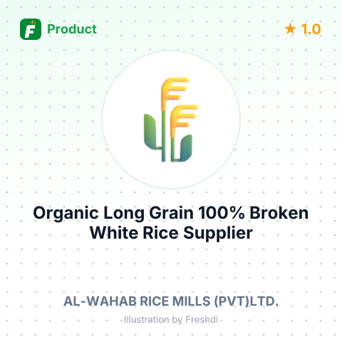 Organic Long Grain 100% Broken White Rice – summary card, no photo uploaded yet