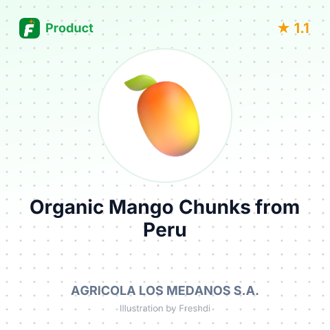 Organic Mango Chunks – summary card, no photo uploaded yet
