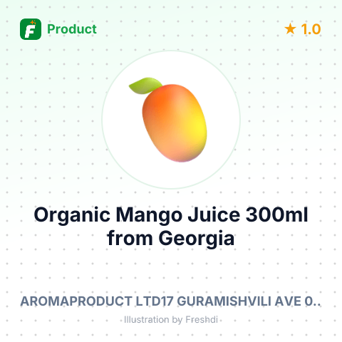 Organic Mango Juice 300ml – summary card, no photo uploaded yet