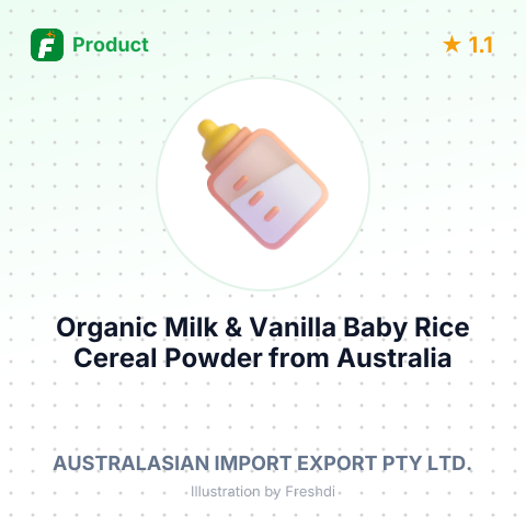 Organic Milk & Vanilla Baby Rice Cereal Powder – summary card, no photo uploaded yet