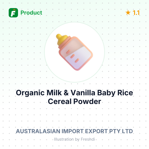 Organic Milk & Vanilla Baby Rice Cereal Powder – summary card, no photo uploaded yet