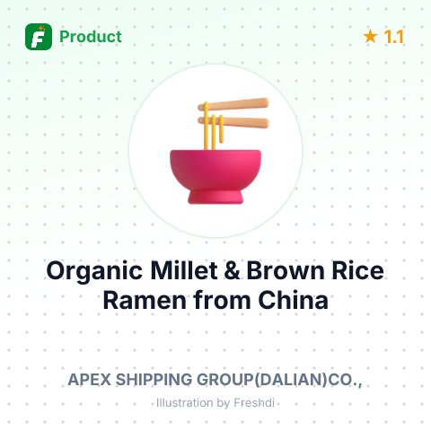 Organic Millet & Brown Rice Ramen – summary card, no photo uploaded yet