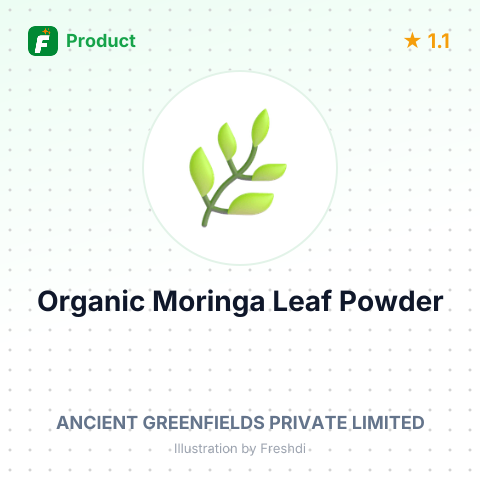 Organic Moringa Leaf Powder – summary card, no photo uploaded yet
