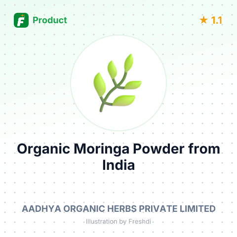 Organic Moringa Powder – summary card, no photo uploaded yet