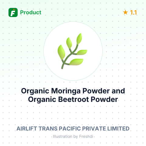 Organic Moringa Powder and Organic Beetroot Powder – summary card, no photo uploaded yet