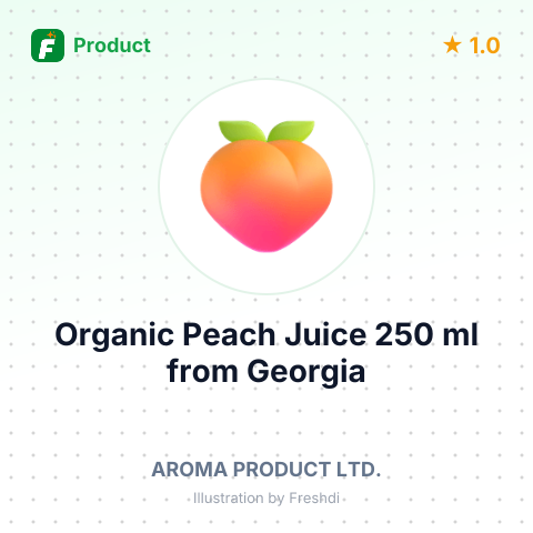 Organic Peach Juice 250 ml – summary card, no photo uploaded yet