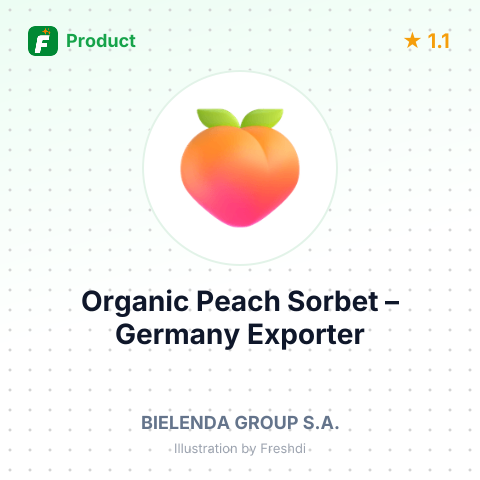 Organic Peach Sorbet – summary card, no photo uploaded yet