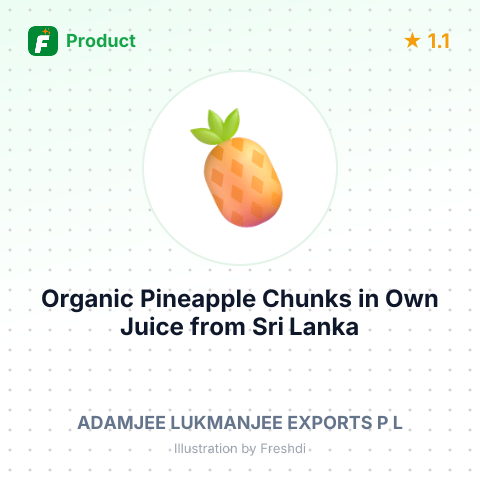 Organic Pineapple Chunks in Own Juice – summary card, no photo uploaded yet