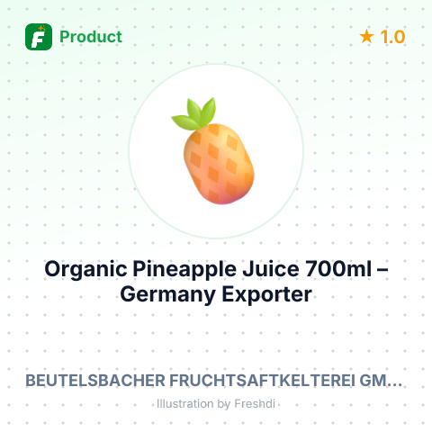 Organic Pineapple Juice 700ml – summary card, no photo uploaded yet