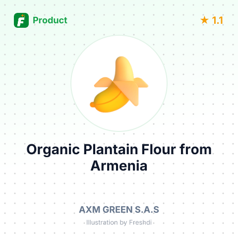 Organic Plantain Flour – summary card, no photo uploaded yet