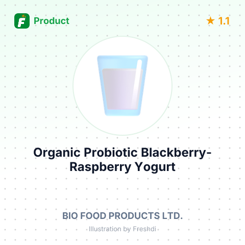 Organic Probiotic Blackberry-Raspberry Yogurt Drink – summary card, no photo uploaded yet