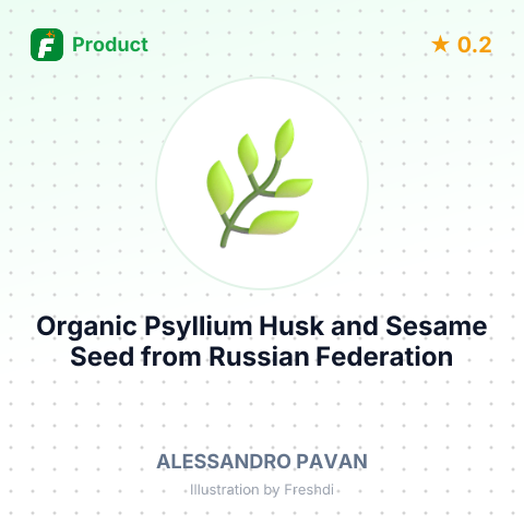 Organic Psyllium Husk and Sesame Seed – summary card, no photo uploaded yet